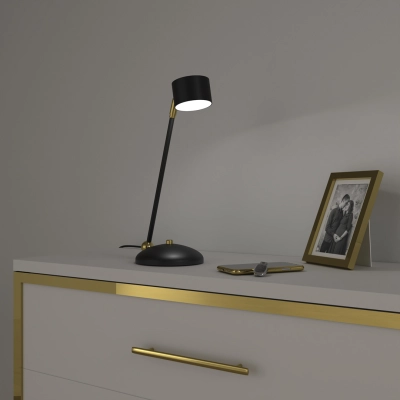 lafabryka.pl Lampka biurkowa ARENA BLACK/GOLD 1xGX53 MLP7764 Milagro